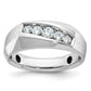 IBGoodman Men's Polished and Satin 5-Stone 1/2 Carat AA Quality Diamond Ring - WBC