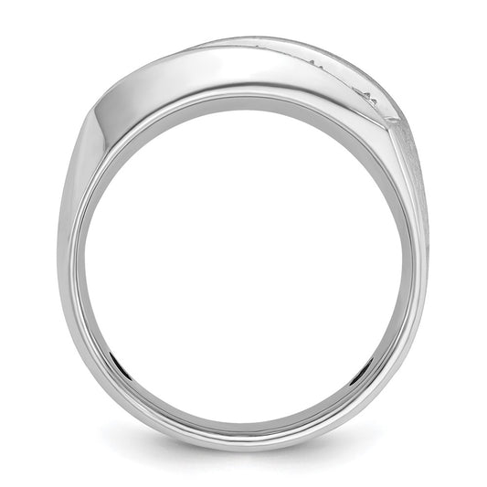 IBGoodman Men's Polished and Satin 5-Stone 1 Carat AA Quality Diamond Ring - WBC