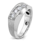 IBGoodman Men's Polished and Satin 5-Stone 1 Carat AA Quality Diamond Ring - WBC