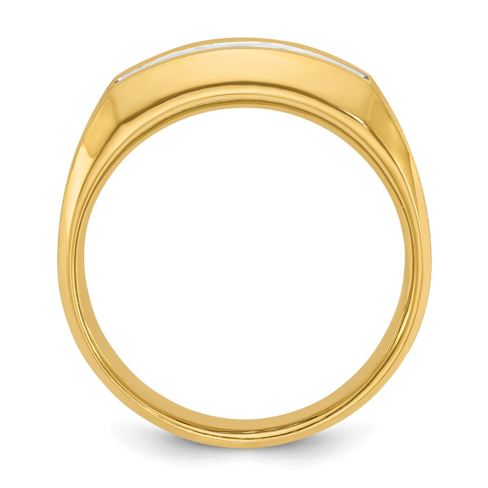 IBGoodman Men's Polished and Satin 5-Stone 1/2 Carat AA Quality Diamond Ring - WBC