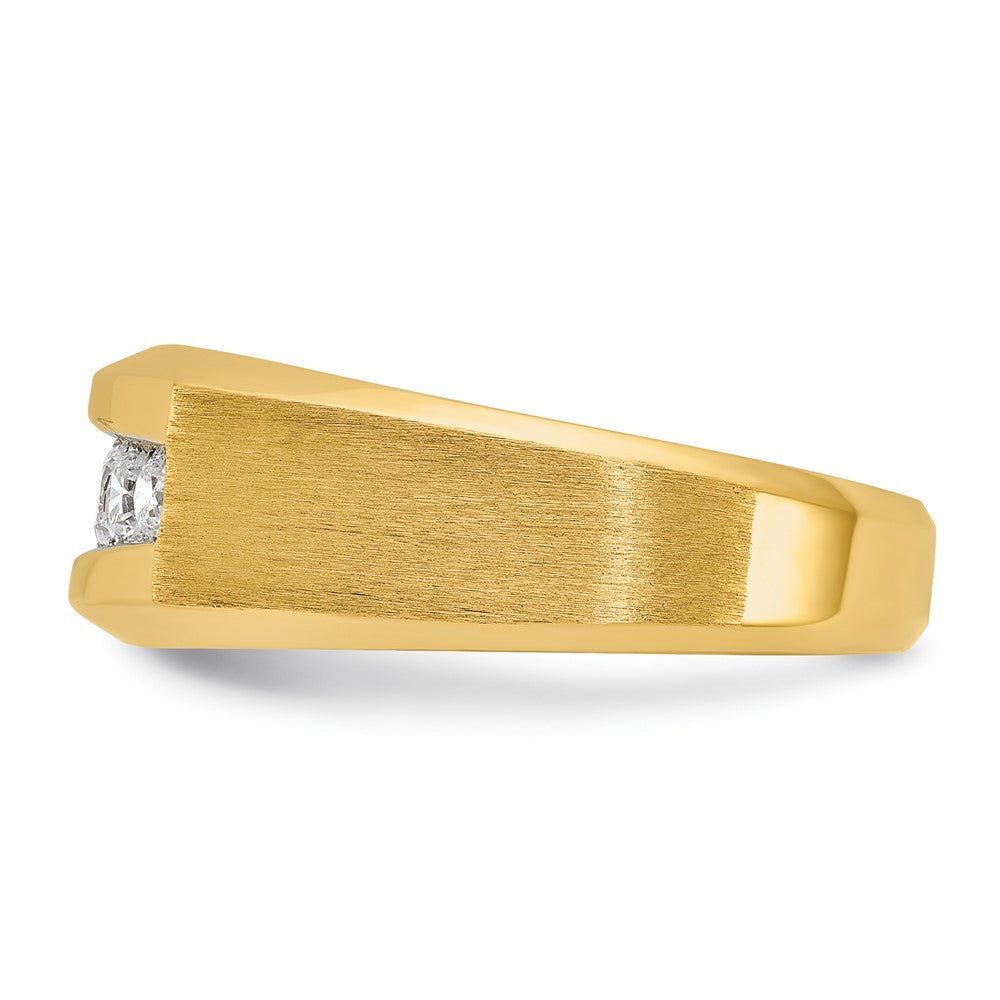 IBGoodman Men's Polished and Satin 5-Stone 1/2 Carat AA Quality Diamond Ring - WBC