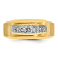 IBGoodman Men's Polished and Satin 5-Stone 1/2 Carat AA Quality Diamond Ring - WBC