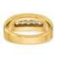 IBGoodman Men's Polished and Satin 5-Stone 1/2 Carat AA Quality Diamond Ring - WBC