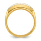 IBGoodman Men's Polished and Satin 5-Stone 1 Carat AA Quality Diamond Ring - WBC