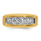 IBGoodman Men's Polished and Satin 5-Stone 1 Carat AA Quality Diamond Ring - WBC