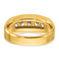 IBGoodman Men's Polished and Satin 5-Stone 1 Carat AA Quality Diamond Ring - WBC