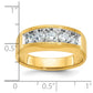 IBGoodman Men's Polished and Satin 5-Stone 1 Carat AA Quality Diamond Ring - WBC