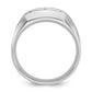IBGoodman Men's Polished Satin and Grooved 3-Stone 1/2 Carat AA Quality Diamond Ring - WBC
