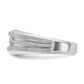 IBGoodman Men's Polished Satin and Grooved 3-Stone 1/2 Carat AA Quality Diamond Ring - WBC
