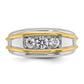 IBGoodman Two-tone Men's Polished 3-Stone 1/2 Carat AA Quality Diamond Ring - WBC