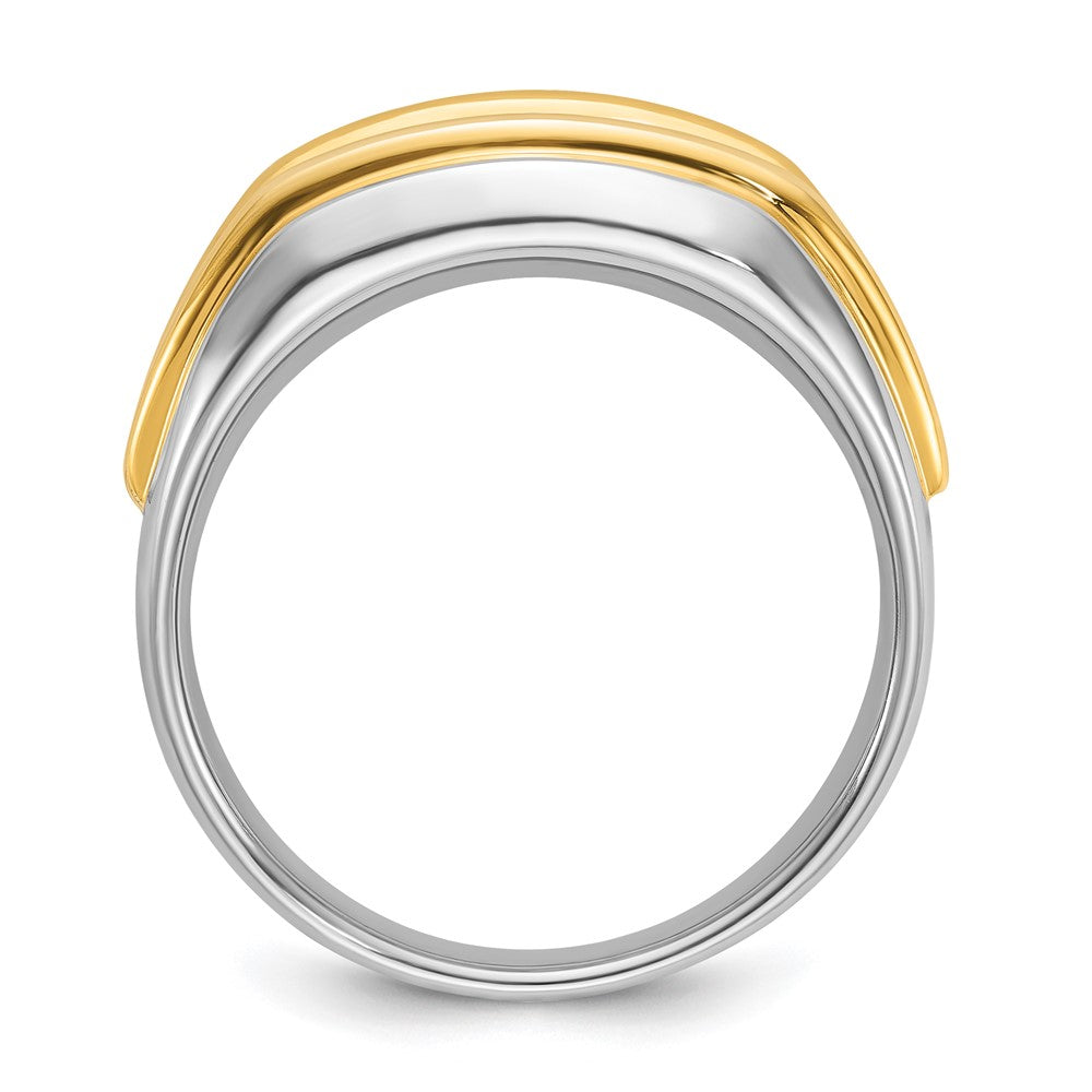 IB Goodman Two-tone Mens 3-Stone 1 carat AA Diamond Ring - WBC