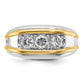 IB Goodman Two-tone Mens 3-Stone 1 carat AA Diamond Ring - WBC
