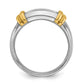 IBGoodman Two-tone Men's Polished 3-Stone 1/2 Carat AA Quality Diamond Ring - WBC