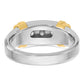 IBGoodman Two-tone Men's Polished 3-Stone 1/2 Carat AA Quality Diamond Ring - WBC