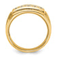 IBGoodman with Rhodium Men's Polished and Satin 5-Stone 1/2 Carat AA Quality Diamond Ring - WBC