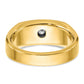 IBGoodman with Rhodium Men's Polished and Satin 5-Stone 1/2 Carat AA Quality Diamond Ring - WBC