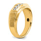 IBGoodman with Rhodium Men's Polished and Satin 5-Stone 1/2 Carat AA Quality Diamond Ring - WBC