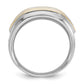 IBGoodman Two-tone Men's Polished 2-Row 1/2 Carat AA Quality Diamond Ring - WBC