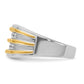 IBGoodman Two-tone Men's Polished 2-Row 1/2 Carat AA Quality Diamond Ring - WBC