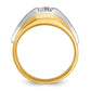 IB Goodman Two-tone Mens Polished and Satin 3/8 carat Diamond Complete Ring - WBC