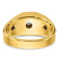 IB Goodman Two-tone Mens Polished and Satin 3/8 carat Diamond Complete Ring - WBC