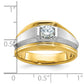 IB Goodman Two-tone Mens Polished and Satin 3/8 carat Diamond Complete Ring - WBC
