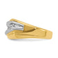 IBGoodman Two-tone Men's Polished and Grooved Graduated 7-Stone 1/2 Carat AA Quality Diamond Ring - WBC