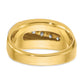 IBGoodman Two-tone Men's Polished and Grooved Graduated 7-Stone 1/2 Carat AA Quality Diamond Ring - WBC