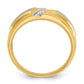 IBGoodman Two-tone Men's Polished and Satin 3-Stone 1/5 Carat AA Quality Diamond Ring - WBC