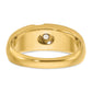 IBGoodman Two-tone Men's Polished and Satin 3-Stone 1/5 Carat AA Quality Diamond Ring - WBC