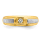 IB Goodman Mens Polished and Satin 1/10 carat Diamond Complete Ring - WBC