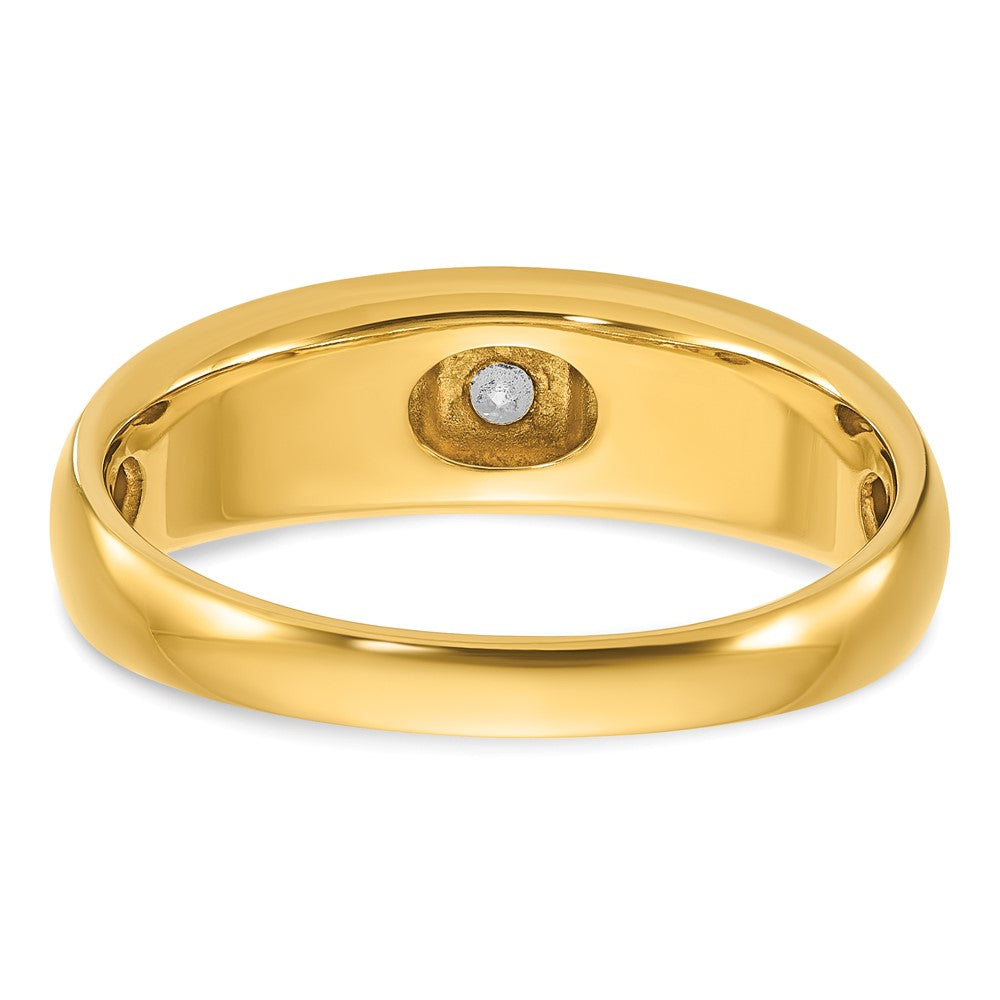IB Goodman Mens Polished and Satin 1/10 carat Diamond Complete Ring - WBC