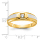 IB Goodman Mens Polished and Satin 1/10 carat Diamond Complete Ring - WBC