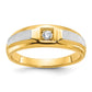 IB Goodman Mens Polished and Satin 1/10 carat Diamond Complete Ring - WBC