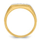 IBGoodman with Rhodium Men's Polished and Satin 5-Stone 1/10 Carat AA Quality Diamond Ring - WBC