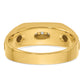 IBGoodman with Rhodium Men's Polished and Satin 5-Stone 1/10 Carat AA Quality Diamond Ring - WBC
