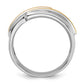 IBGoodman Two-tone Men's Polished 5-Stone 1/6 Carat AA Quality Diamond Ring - WBC