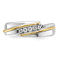 IBGoodman Two-tone Men's Polished 5-Stone 1/6 Carat AA Quality Diamond Ring - WBC