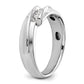 IBGoodman Two-tone Men's Polished 5-Stone 1/6 Carat AA Quality Diamond Ring - WBC