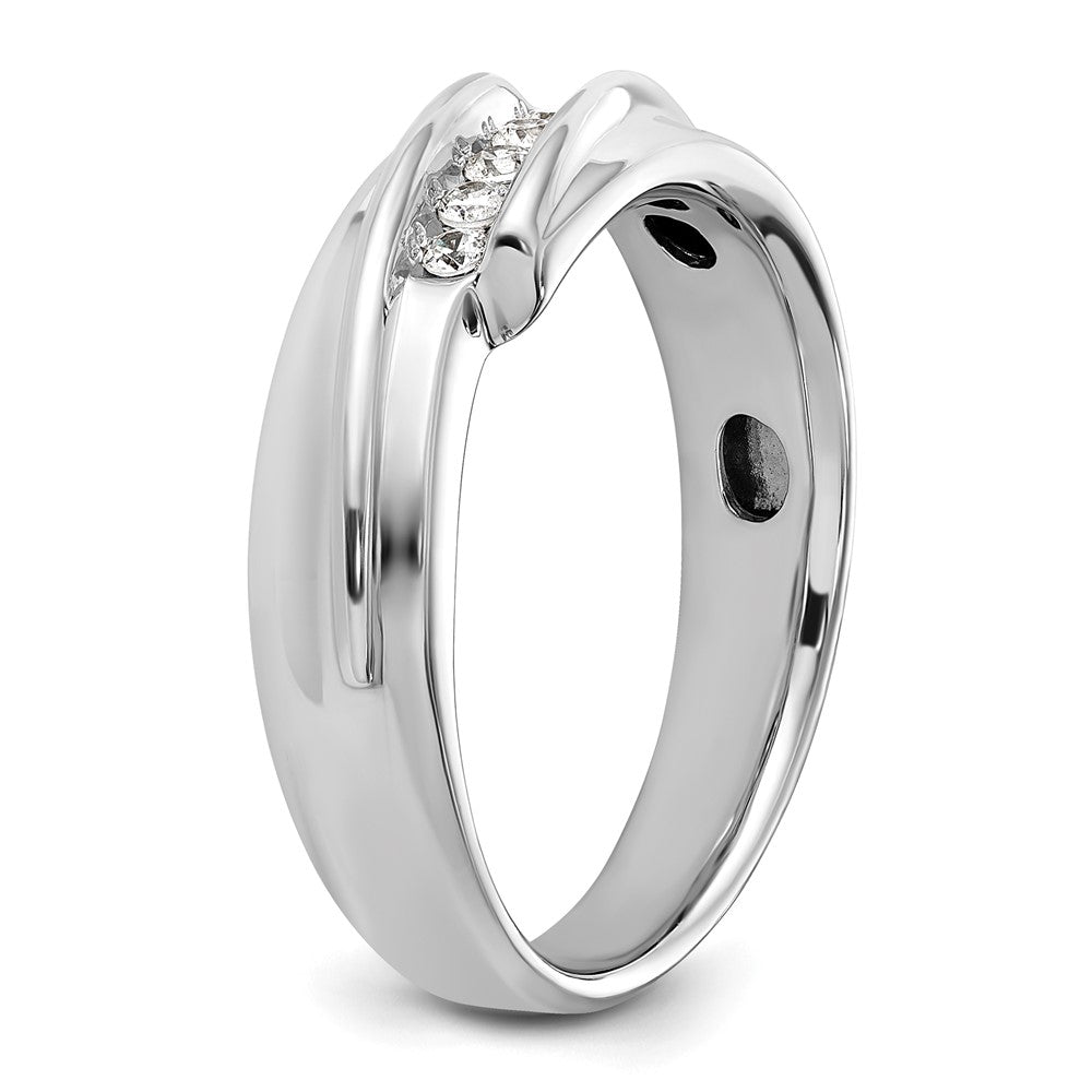 IBGoodman Two-tone Men's Polished 5-Stone 1/6 Carat AA Quality Diamond Ring - WBC