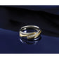 IBGoodman Two-tone Men's Polished 5-Stone 1/6 Carat AA Quality Diamond Ring - WBC