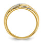 IBGoodman with Rhodium Men's Polished and Grooved 1/6 Carat AA Quality Diamond Ring - WBC
