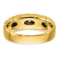 IBGoodman with Rhodium Men's Polished and Grooved 1/6 Carat AA Quality Diamond Ring - WBC