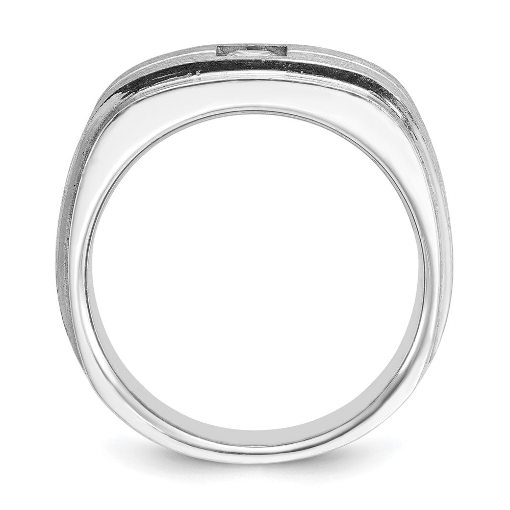 IB Goodman Mens Polished and Satin 3/8 carat Diamond Complete Ring - WBC