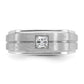 IB Goodman Mens Polished and Satin 3/8 carat Diamond Complete Ring - WBC