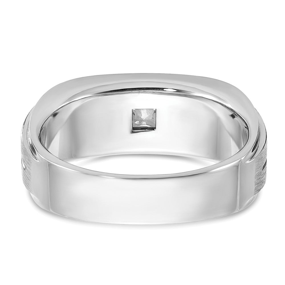 IB Goodman Mens Polished and Satin 3/8 carat Diamond Complete Ring - WBC