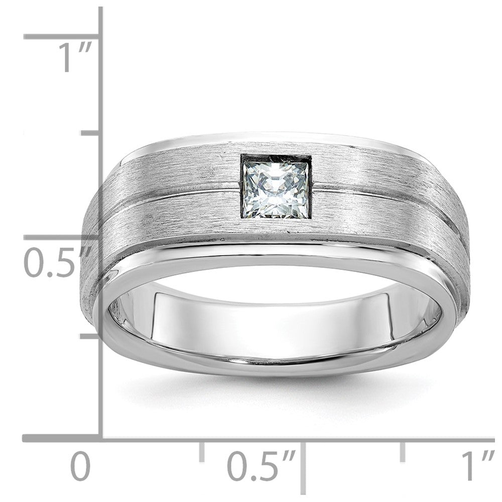 IB Goodman Mens Polished and Satin 3/8 carat Diamond Complete Ring - WBC
