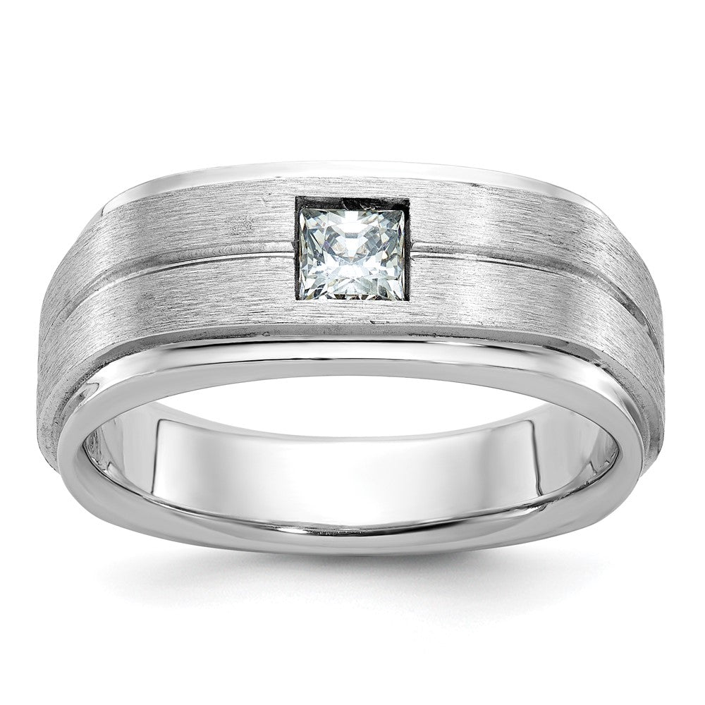 IB Goodman Mens Polished and Satin 3/8 carat Diamond Complete Ring - WBC