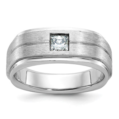 IB Goodman Mens Polished and Satin 3/8 carat Diamond Complete Ring - WBC