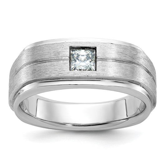 IB Goodman Mens Polished and Satin 3/8 carat Diamond Complete Ring - WBC